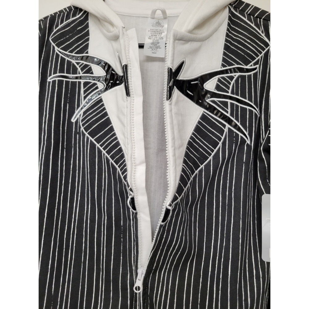 NWT Disney Store Jack Skellington Zip Long Sleeved Hoodie Jacket KIDS SZ 13 - Picture 2 of 8